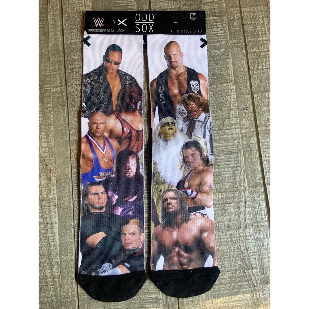 Odd Sox WWE Wrestling Socks The Rock‎ Stone Cold Steve Austin Undertaker Adult